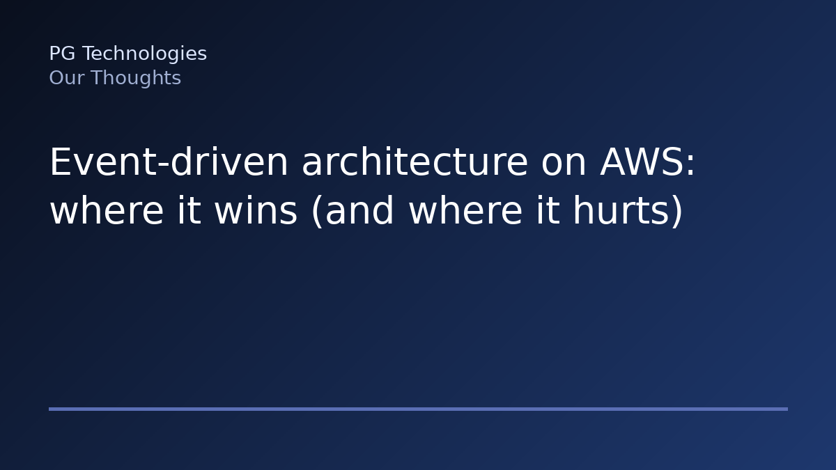 Event-driven architecture on AWS: where it wins (and where it hurts)