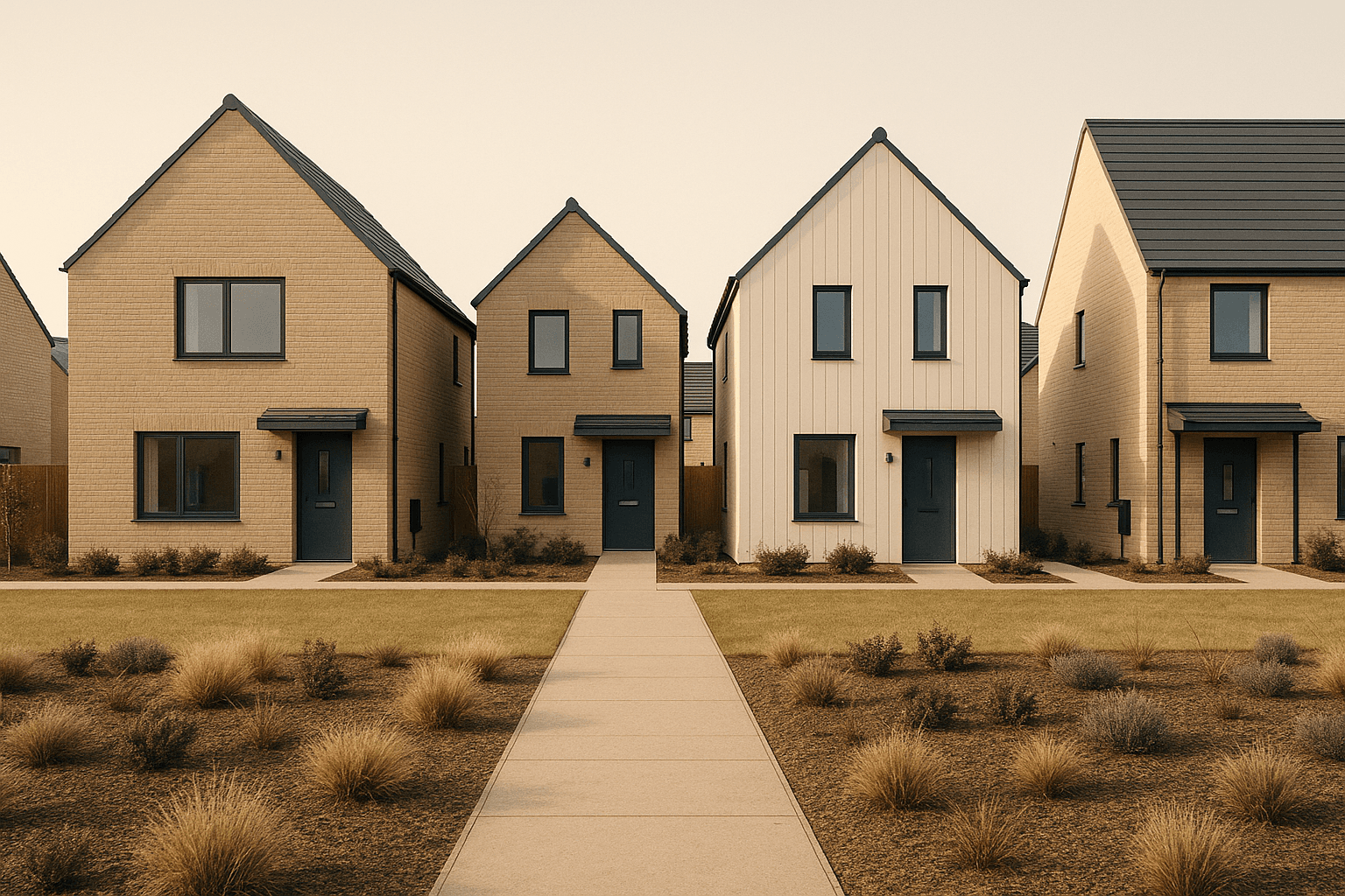 A clear path leading towards new-build homes, symbolising a simpler property sales journey